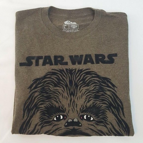 Fifth Sun Star Wars Chewbacca Face Velvet Print T - Picture 7 of 9